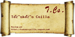 Tüskés Csilla névjegykártya