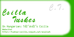 csilla tuskes business card